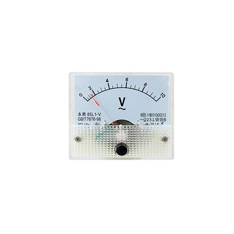 uxcell 85L1 AC 0-10V Rectangle Analog Panel Volt Meter Gauge