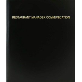 BookFactory® Restaurant Manager Communication Log Book/Journal/Logbook - 120 Page, 8.5"x11", Black Hardbound (XLog-120-7CS-A-L-Black(Restaurant Manager Communication Log Book))