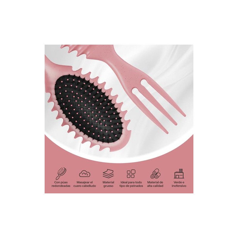 Cepillo Para Cabello Rizado Para Mujeres, Peine Para Peinar Ondas,