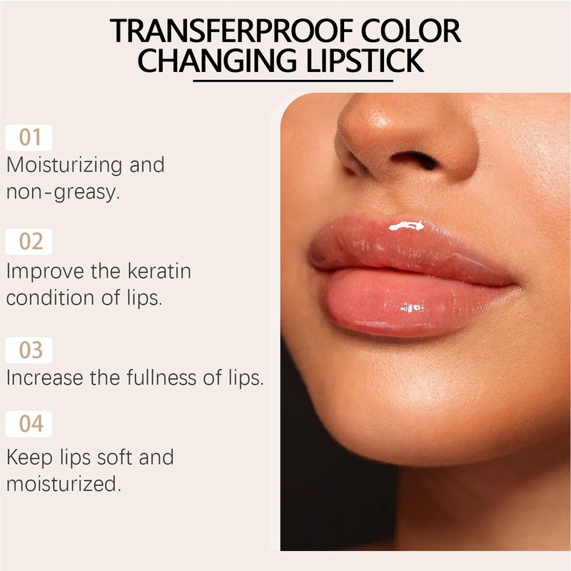 Colour Changing Lipstick, Transfer Proof & Long Lasting PH Lipstick