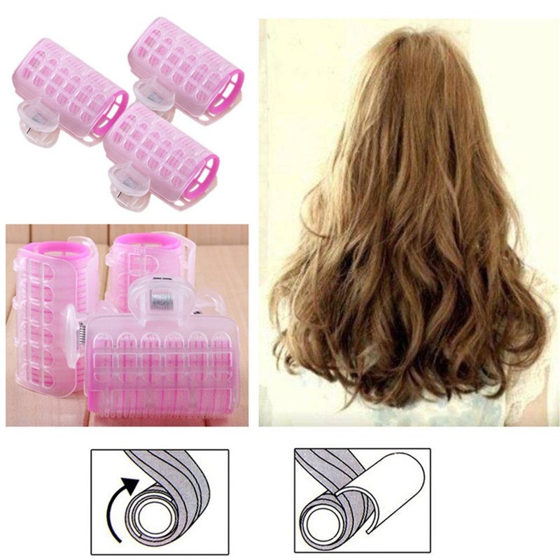 3Pcs/Set Hairdress Magic Bendy Hair Rollers Curlers Spiral Curls DIY