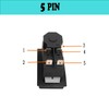 KJD17-250V 5-Pin Waterproof Magnetic Safety Push Button Switch, AC 16A