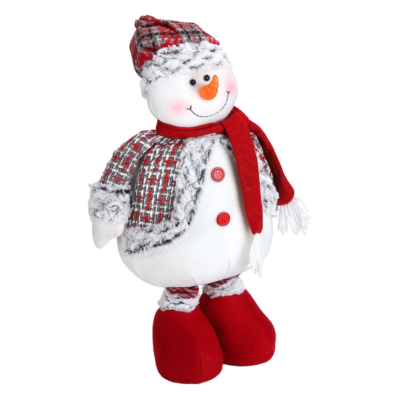 Retractable Standing Snowman Doll Toy Christmas Decoration for Birthday Festival