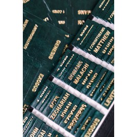 UPAFEXXI-Leather Bible Tabs, Bible Tabs for Women and Men(Gold Foil Lettering) Large Print Stickers, Easy to Read and Apply, 80 Chapters Labels for Easy Navigation(Dark Green)