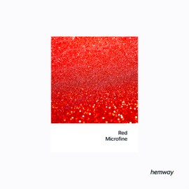 Hemway Craft Glitter Shaker 130g / 4.6oz Glitter for Arts, Crafts, Resin, Tumblers, Nails, Painting, Decoration, Festival, Cosmetic, Body - Microfine (1/256" 0.004" 0.1mm) - Red