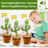 seOSTO Talking Cactus Toy with 10 Children's Rhymes & Adjustable
