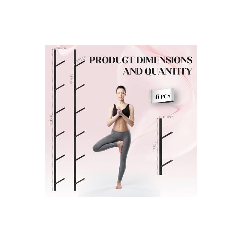 Estante para esterilla de yoga de 6 niveles