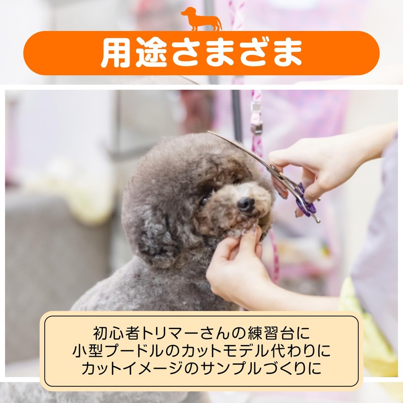 nijimomo Trimming Poodle Model Mannequin Trimmer Practice Base Cut (Brown)