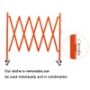 TRUNK Expandable Metal Barricade, 8 FT, Orange, Portable Safety Barrier