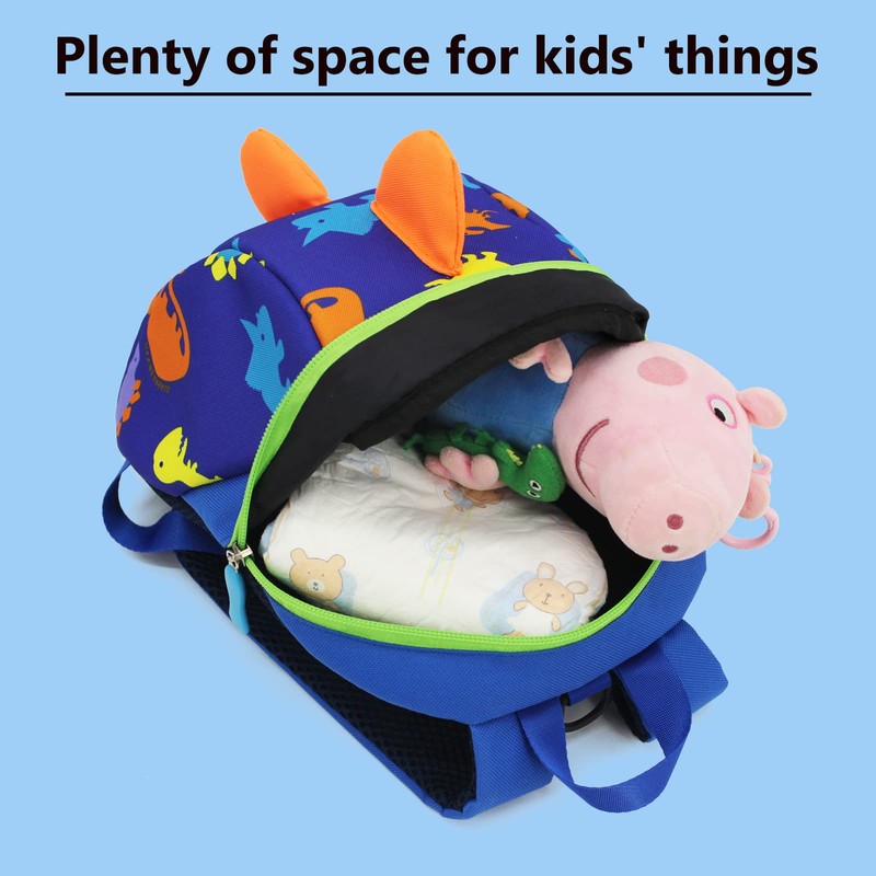 Cosyres Toddler Dinosaur Baby Backpack with Reins, Kids Bag Safety