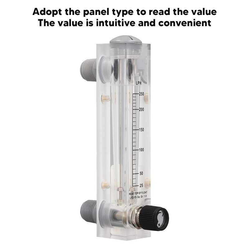 Panel Flowmeter Adjustment Large Measurement Range High Accuracy Transparent Acrylic