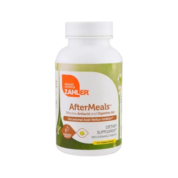 Zahler Aftermeals Antiacido/ayuda Digestiva 100 Tabletas Sabor Con Enzima De