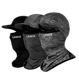 Outdoor UV Protection Full Face Mask for Hiking, Jogging, Biking - Cool Summer Sun Guard Motorcycle Black