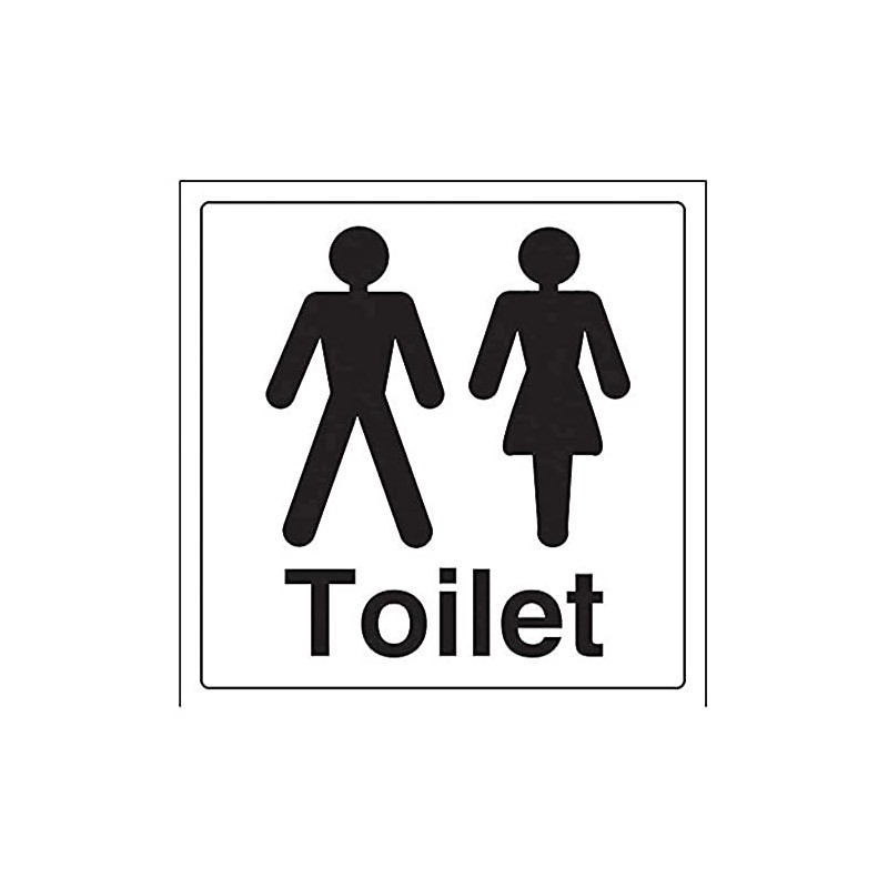 V Safety Gents/Ladies Toilet Door Sign - 200mm x 200mm