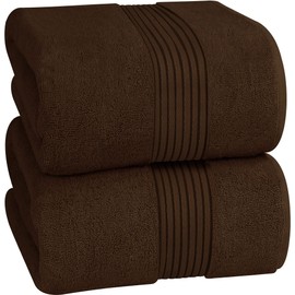 Utopia Towels - Premium Jumbo Bath Sheet 2 Pack - 100% Cotton Highly Absorbent and Quick Dry Extra Large Bath Towel - Super Soft Hotel Quality Towel (35 x 70 Inches, Brown)