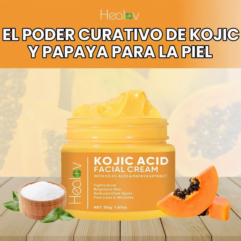 Crema de Ácido Kójico Healov – Ilumina, Unifica y Reduce