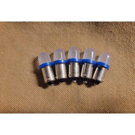 Technics (5)COOL BLUE FROSTED BAYONET 6.3V-8V LED LAMP/#44 #47 #1847 #1866/Technics SA