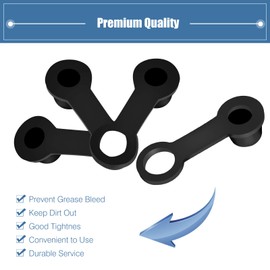 4 pcs Rubber Brake Bleed Nipple Cap, Keenso Brake Bleeder Screw Caps Bleed Nipple Dust Cover With Keeper for 8mm Motorcycle Motorbike Black