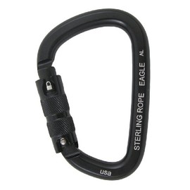 Sterling Rope Eagle Autolock Pear Carabiner (Black, Large)
