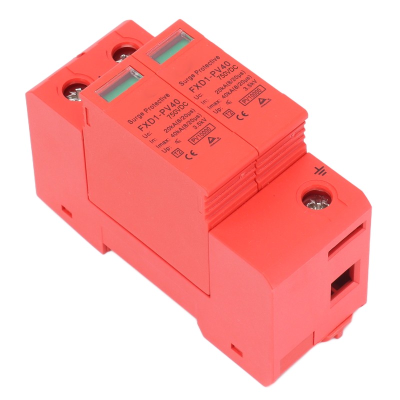 2Pcs Surge Protective Devices DC Photovoltaic Arrester 2P 40KA with
