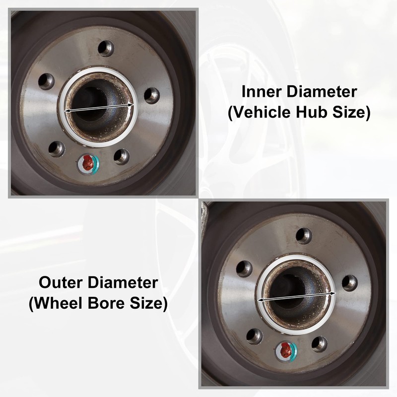X AUTOHAUX Set of 4 Car Hub Centric Rings Aluminium