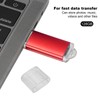 USB Flash Drive Transparent Cover Red Portable Storage Memory Stick