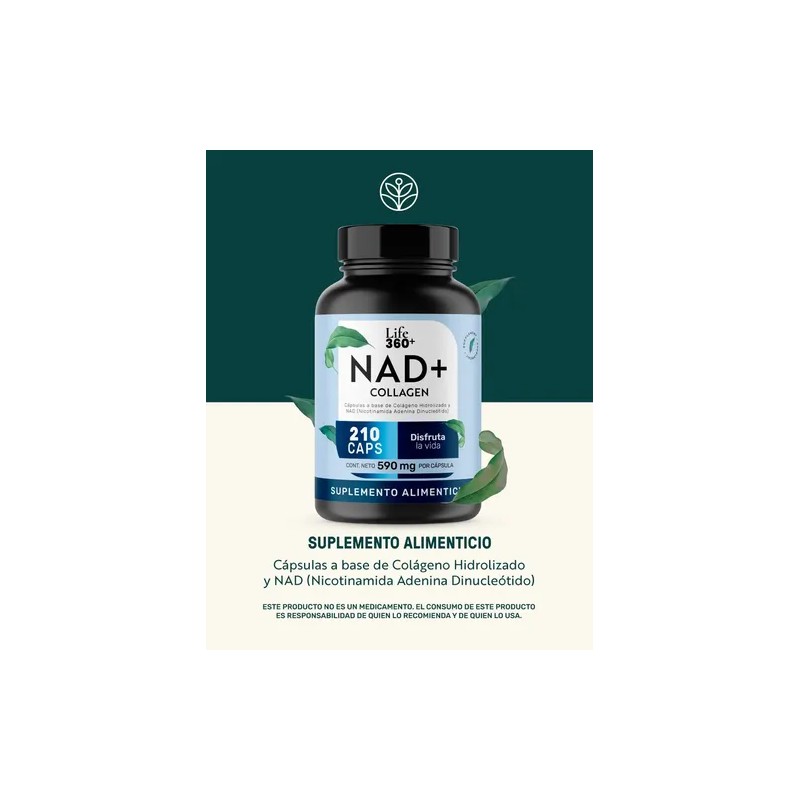 NAD+ Colágeno Hidrolizado 210 Cápsulas | LIFE360+