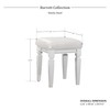 Lexicon Barrett Vanity Stool, White