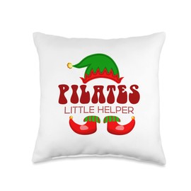 Pilates Elf Funny Contrology Good Posture Body Toned Look Throw Pillow