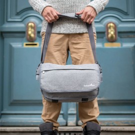 Babymoov® Messenger Diaper Bag - Heather Grey, French design, come w/ accessorie