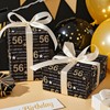 RUSPEPA 56th Birthday Wrapping Paper Roll, Min Roll, Black Gold