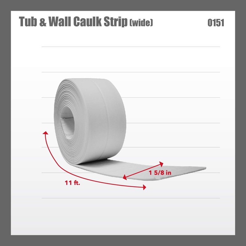 Red Devil 0151 Tub & Wall Caulk Strip (Wide) 1-5/8"