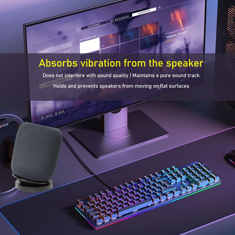 Speaker Stable Desk Holder Adjustable Lossless Sound Quality Metal Desktop