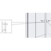 KEABATH 2 Pack Square Shower Door Handle with Plastic knobs