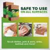 SCRUBIT Natural Scouring Pads (12 Pack) - Eco Friendly Scrubbing