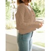 MEROKEETY Women's 2024 Fall Cable Knit Cropped Cardigans Button Down