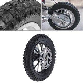 Pocket Bike Rear Wheel 12.5x2.75in for Coolster 49cc 2 Stroke Mini Dirt Bike QG50 Rear Back Wheel Tire Rim Disc Brake Assembly