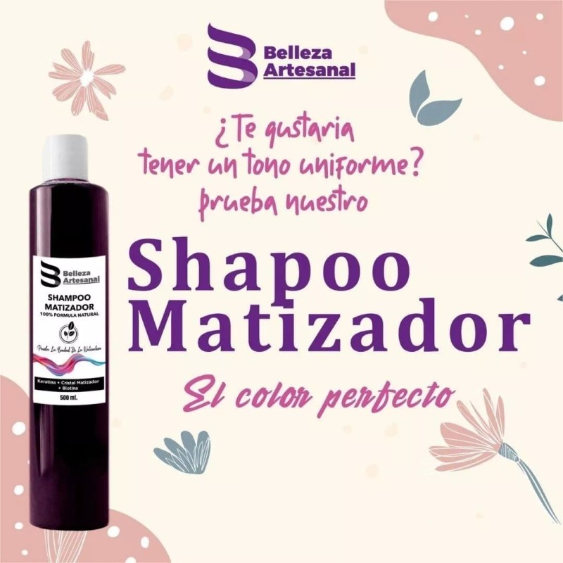 Belleza Artesanal Shampoo Matizador 500ml - Belleza Artesanal