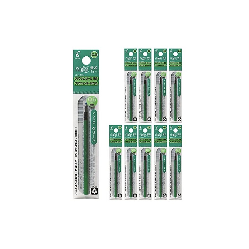 Pilot FriXion Ball Slim and Multicolor Refills, 0.5mm, Green, Set