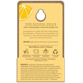 Burt's Bees Tratamiento de labios 100% natural con minerales marinos menta dulce (sorbete de limón) – Bálsamo labial hidratante, hidratante, nutritivo y edificante