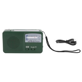 Plastic Outdoor Emergency Light Radio Hand Crank Generate Electricity Multifunction Flashlight Mobile Phone Charging