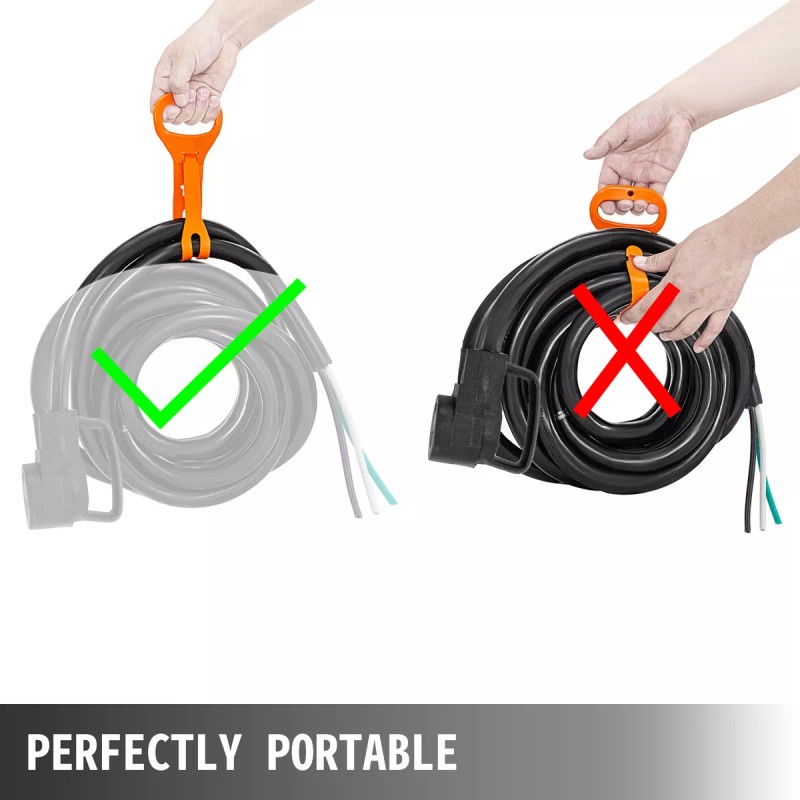 Vevor Cable De Extensión Para Vehículos Recreativos 30ft 30a