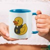 Huuraa Cup Social Work Rubber Duck Gift Cup Blue 330ml
