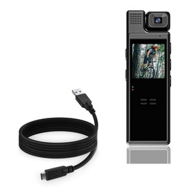 BoxWave Cable Compatible with Vionmio 1080P Body Camera Video Audio Recorder Portable - DirectSync - USB 3.0 A to USB 3.1 Type C, USB C Charge and Sync Cable - 6ft - Black