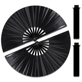 2 Pack Foldable Hand Fan for Line Dancing - Portable Clacking Fans with Durable Design, Perfect for Dance, Outdoor Events, and Rave Parties