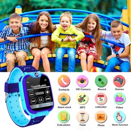JUBUNRER Kids Smart Watch for Boys Girls Watch 37 in 1 Smart Watch for Kids Camera Games Phone SOS Alarm Clock Video Music Calculator toys for 3-16 year old Children Christmas Birthday Gifts
