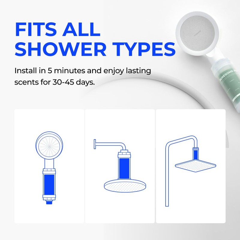 BODYLUV Puresome Perfume Vimil Shower Filter - Removes Chlorine &