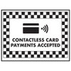 VSafety Contactless Card Payments Accepted Sign - 300mm x 200mm - Rigid Plastic