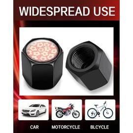 Metal Tire Valve Stem Caps 4 Pack,Car Wheel Stem Caps, Aluminum Universal Air Valve Covers for Cars, Trucks, SUVs, Bikes, Motorcycles, Bicycles(Pink Flowers)