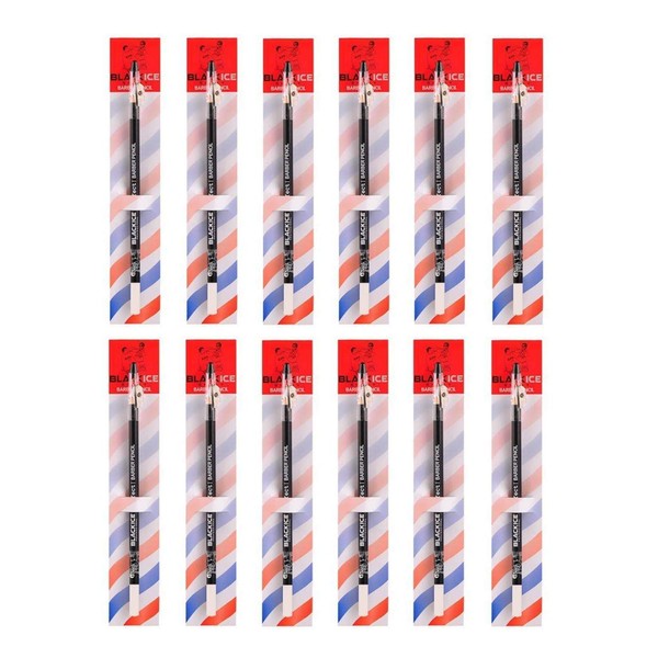 Black Ice Spray Barber Pencil (White) - 12 pieces, Tool can be used for making distinctive beard, mustache and eyebrow arches, Black Ice Spray Barber Pencil is perfect for drawing a natural hairline. once the line is drawn, simply trace out with a clippe